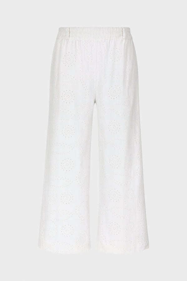 Anglaise Cotton Wide Leg Trousers