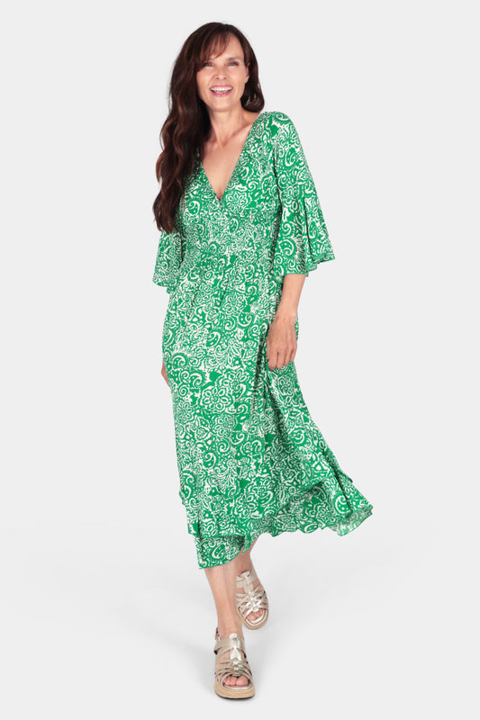 Venetian Bell Sleeve Dress