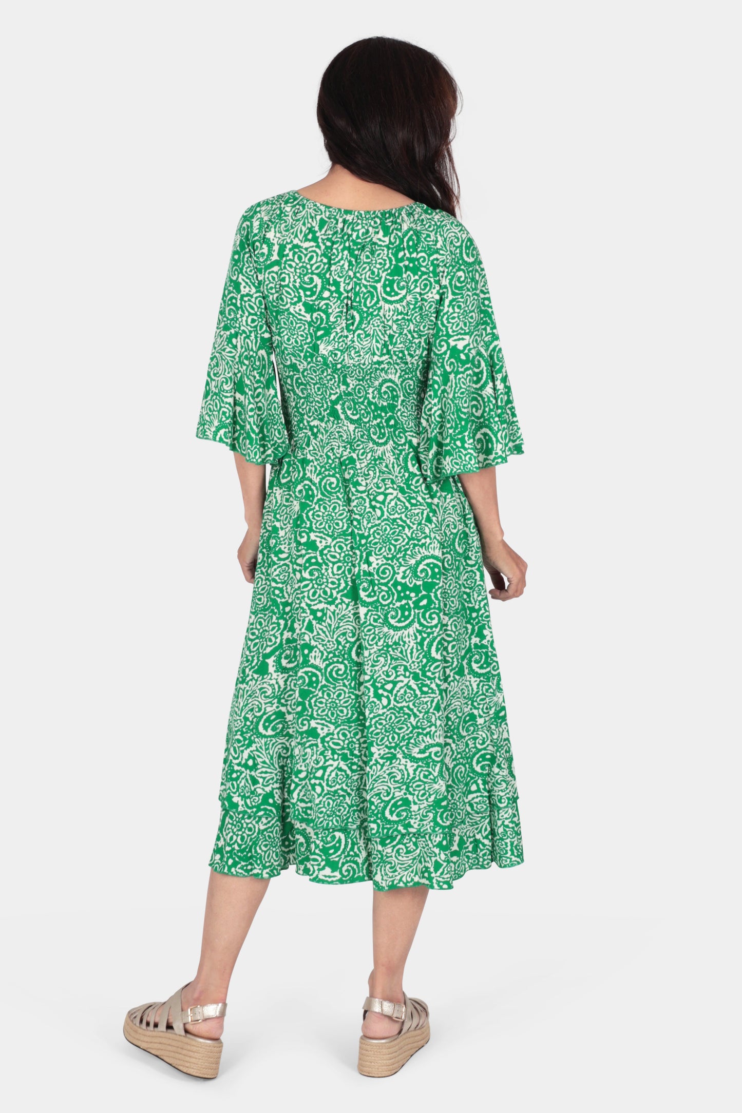 Venetian Bell Sleeve Dress