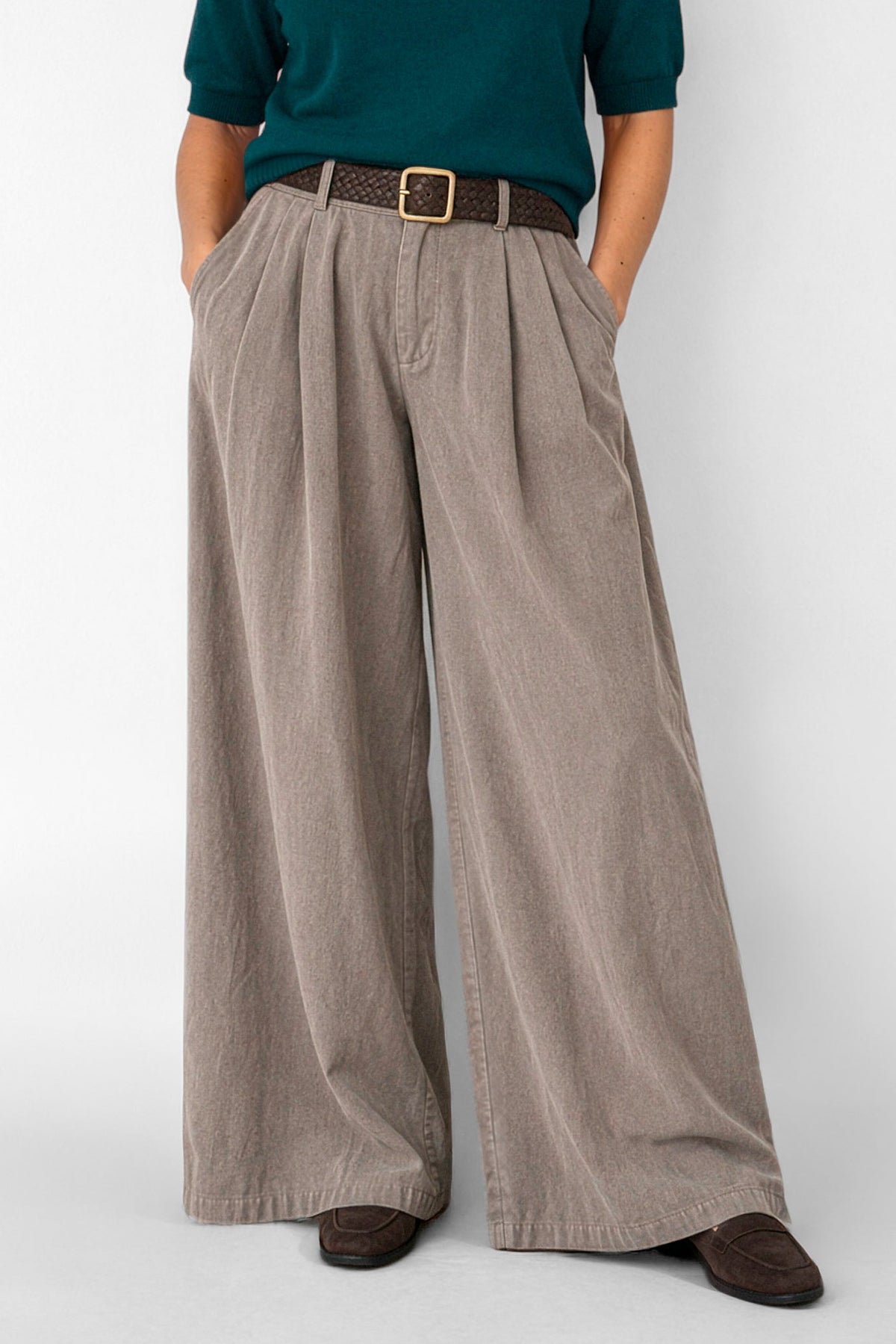 Wide Palazzo Cotton Cord Trousers