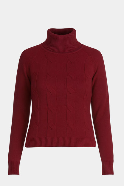 Roll Neck Front Cable Jumper