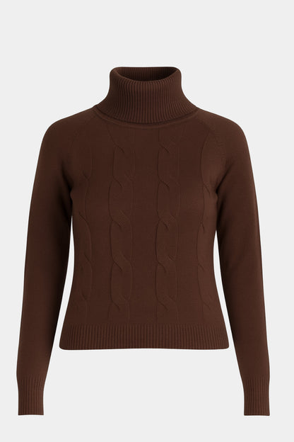 Roll Neck Front Cable Jumper