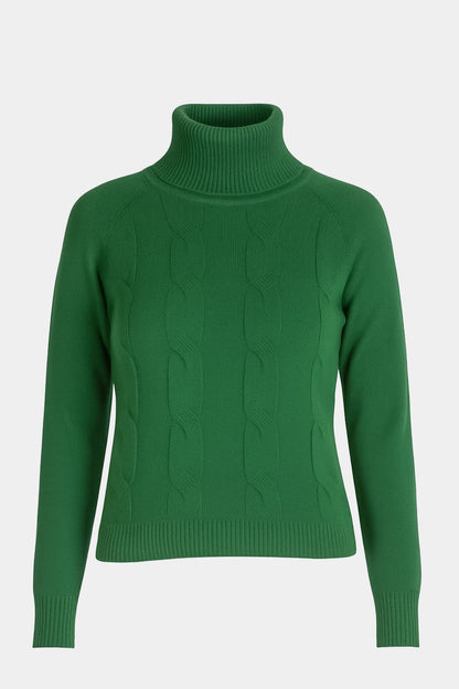 Roll Neck Front Cable Jumper