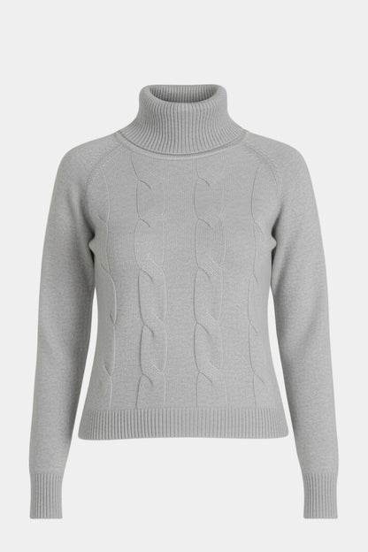 Roll Neck Front Cable Jumper