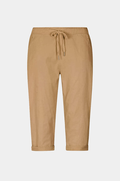 Tie-Waist Stretch Crop Pants