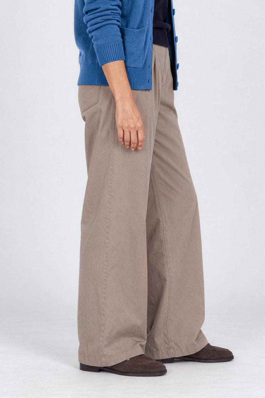 Soft Touch Cotton Wide Leg Trousers