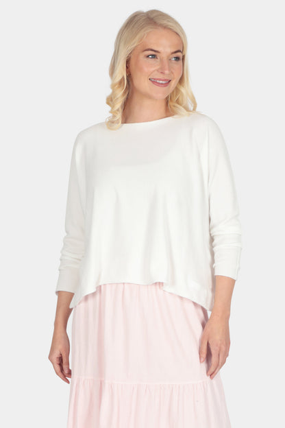 Cloud One Boxy Slash Neck Crop