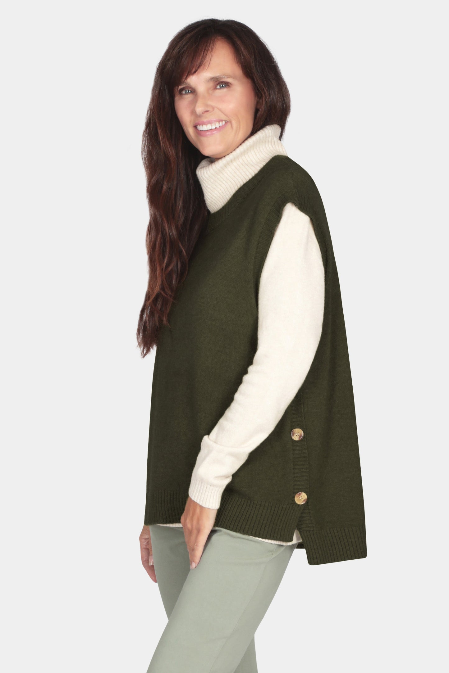 Cloud Two Button Side Vest