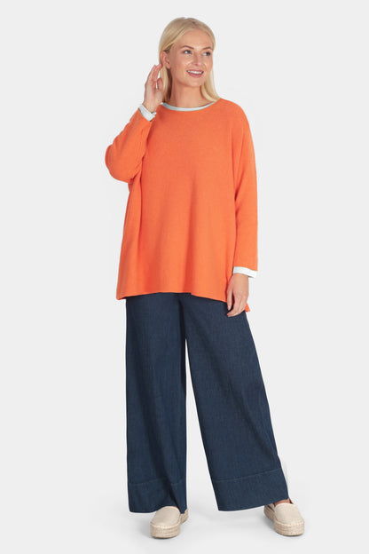 Cloud Two Slash Neck Oversize Jumper