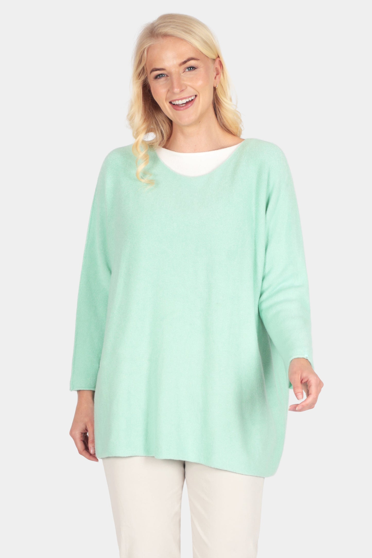 Cloud Two Slash Neck Oversize Jumper