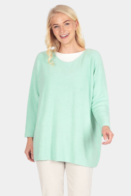 Cloud Two Slash Neck Oversize Jumper