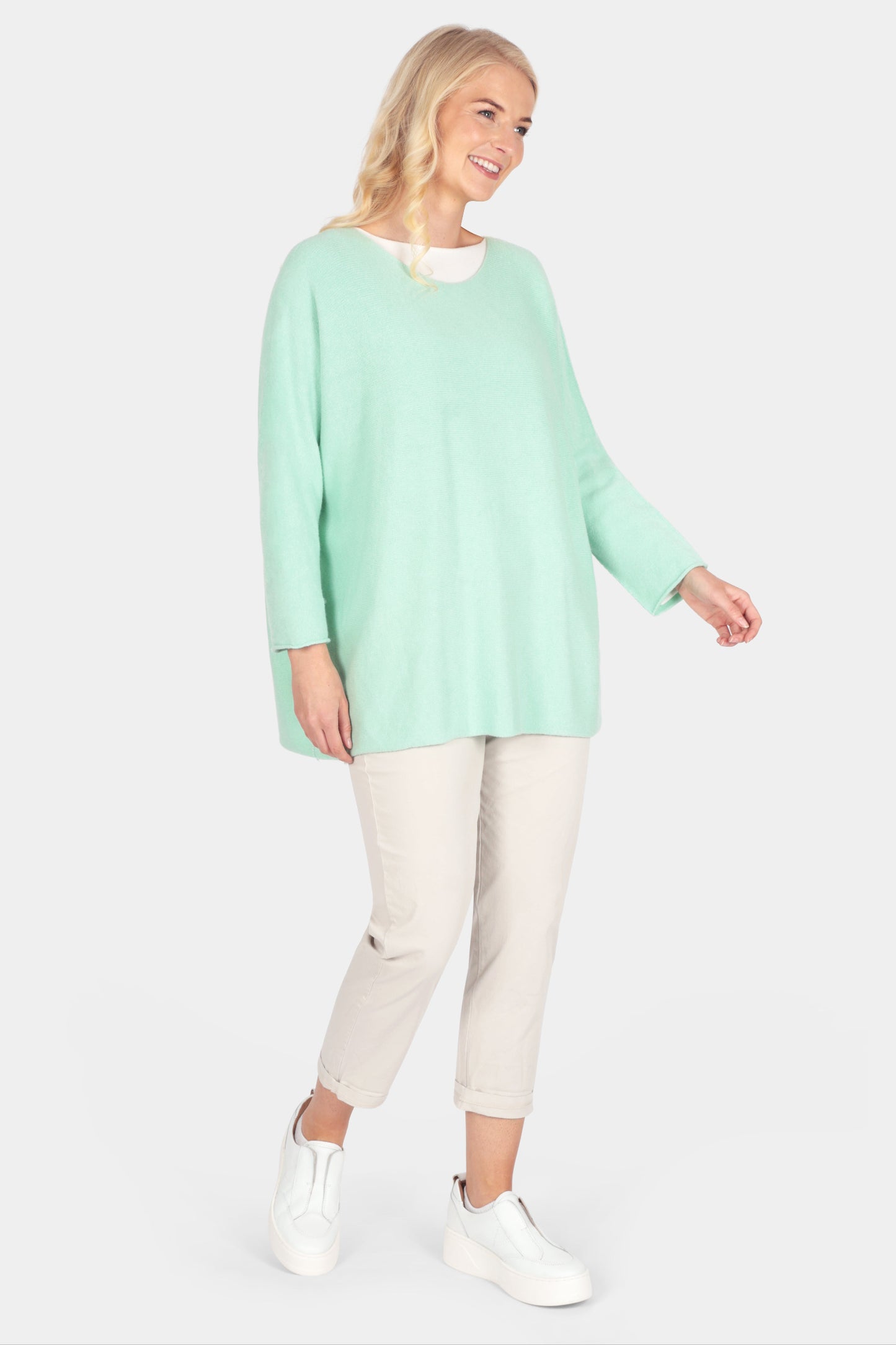 Cloud Two Slash Neck Oversize Jumper