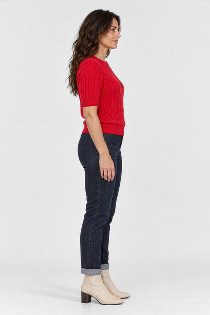 Cotton Stretch Denim Slimfit Trousers