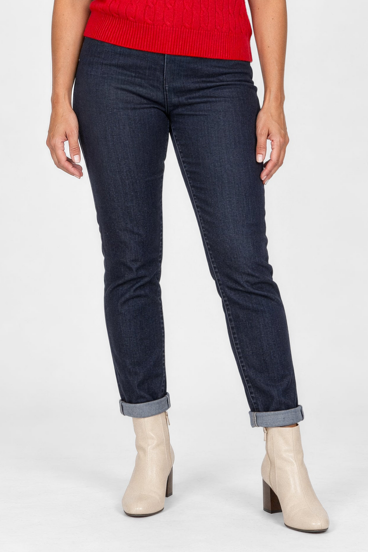 Cotton Stretch Denim Slimfit Trousers