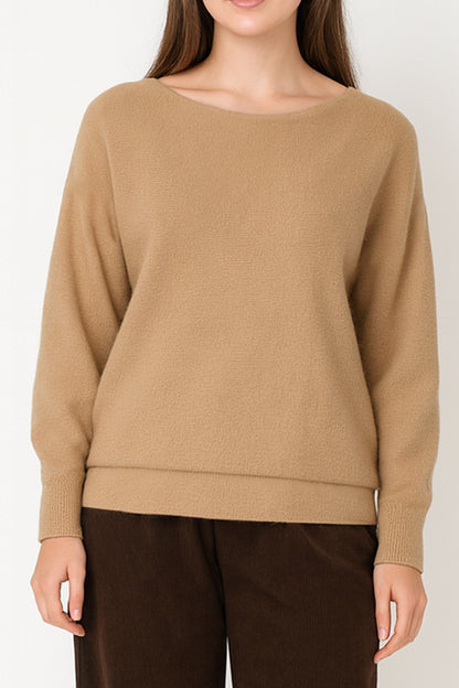 Cloud Two Slash Neck Batwing Jumper