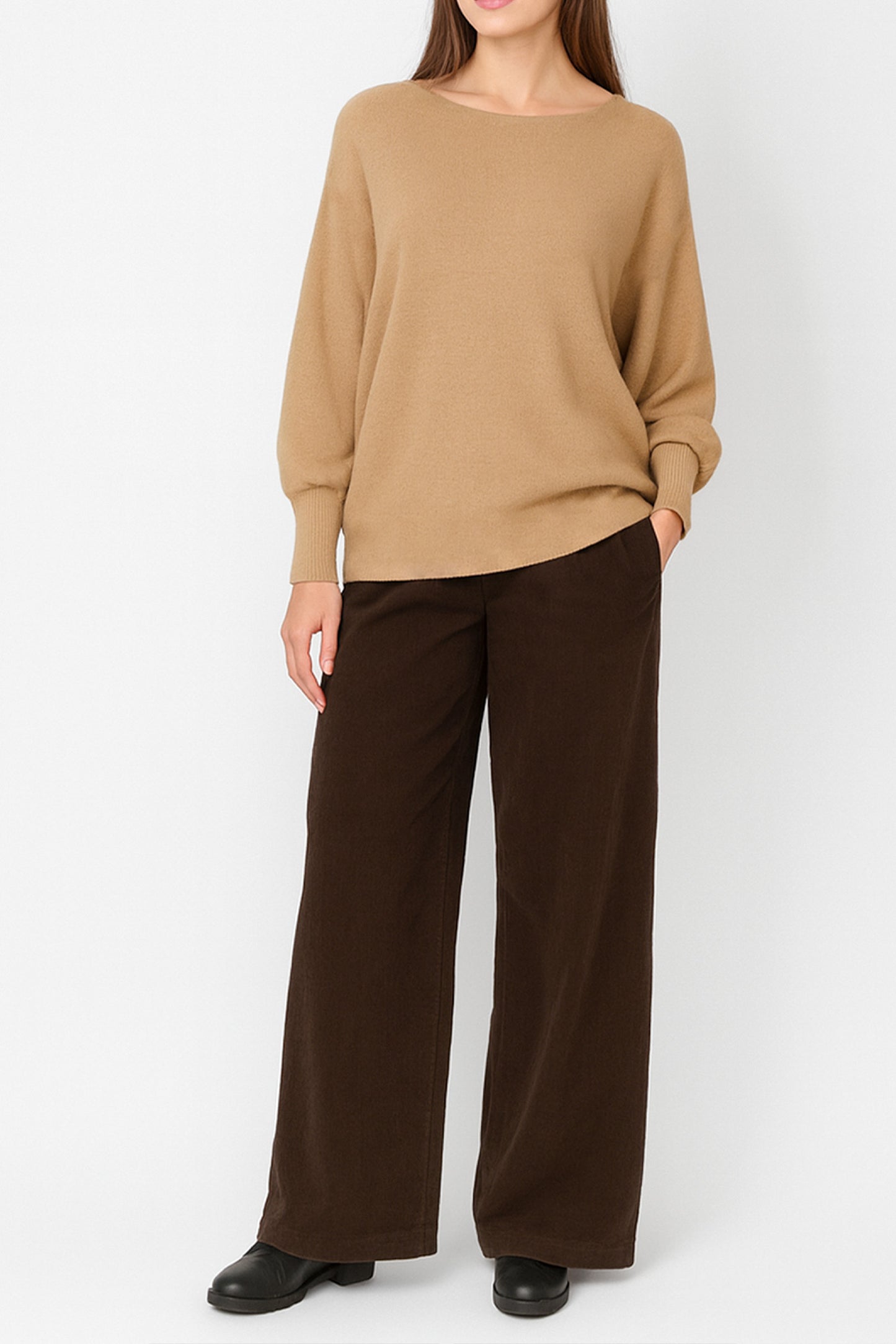 Cloud Two Slash Neck Batwing Jumper