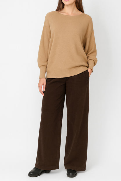 Cloud Two Slash Neck Batwing Jumper
