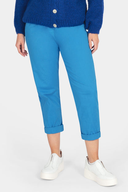 Cotton Straight Tie Waist Trousers