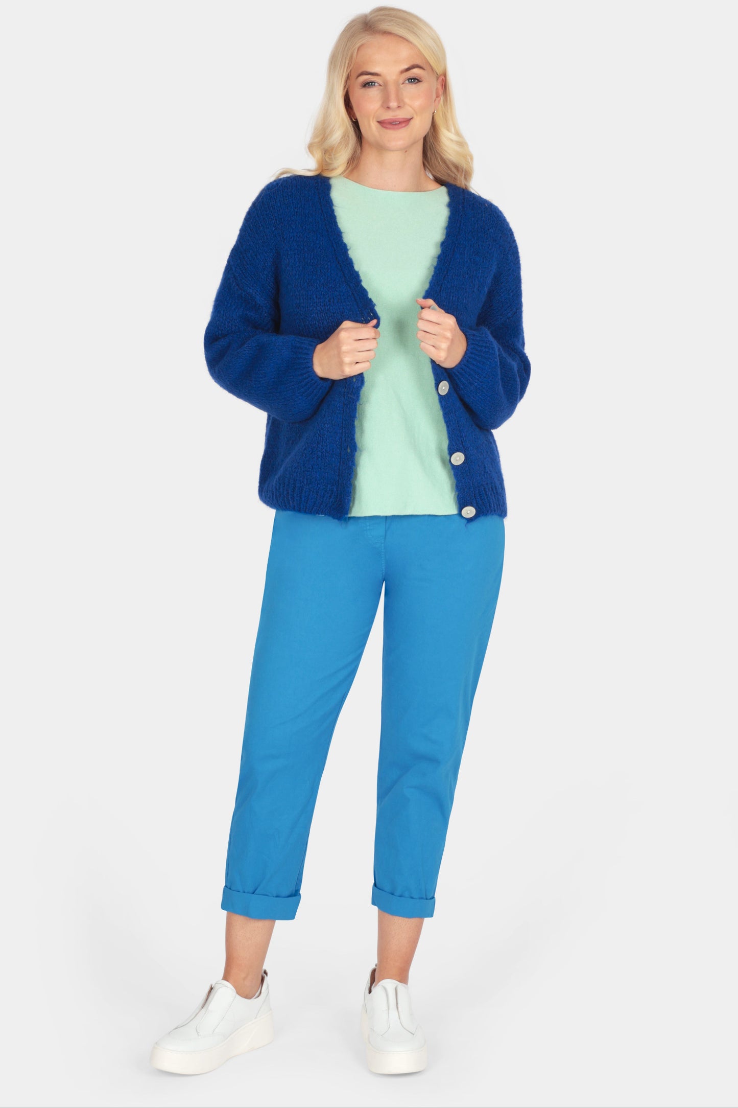 Cotton Straight Tie Waist Trousers