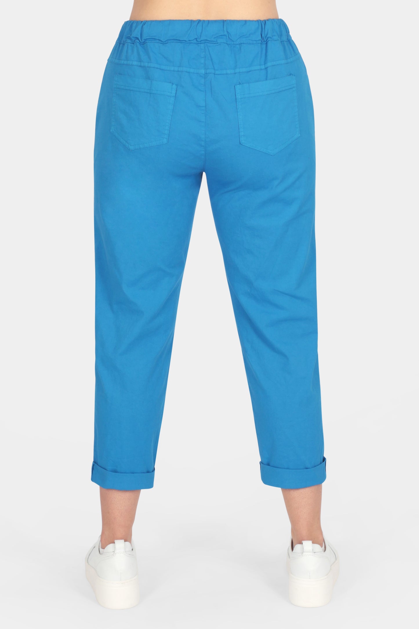 Cotton Straight Tie Waist Trousers