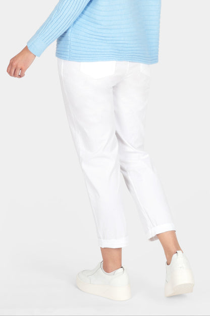 Cotton Straight Tie Waist Trousers