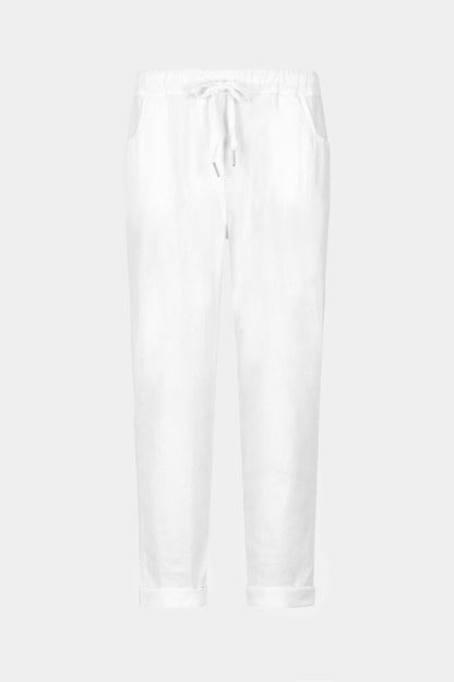 Cotton Straight Tie Waist Trousers