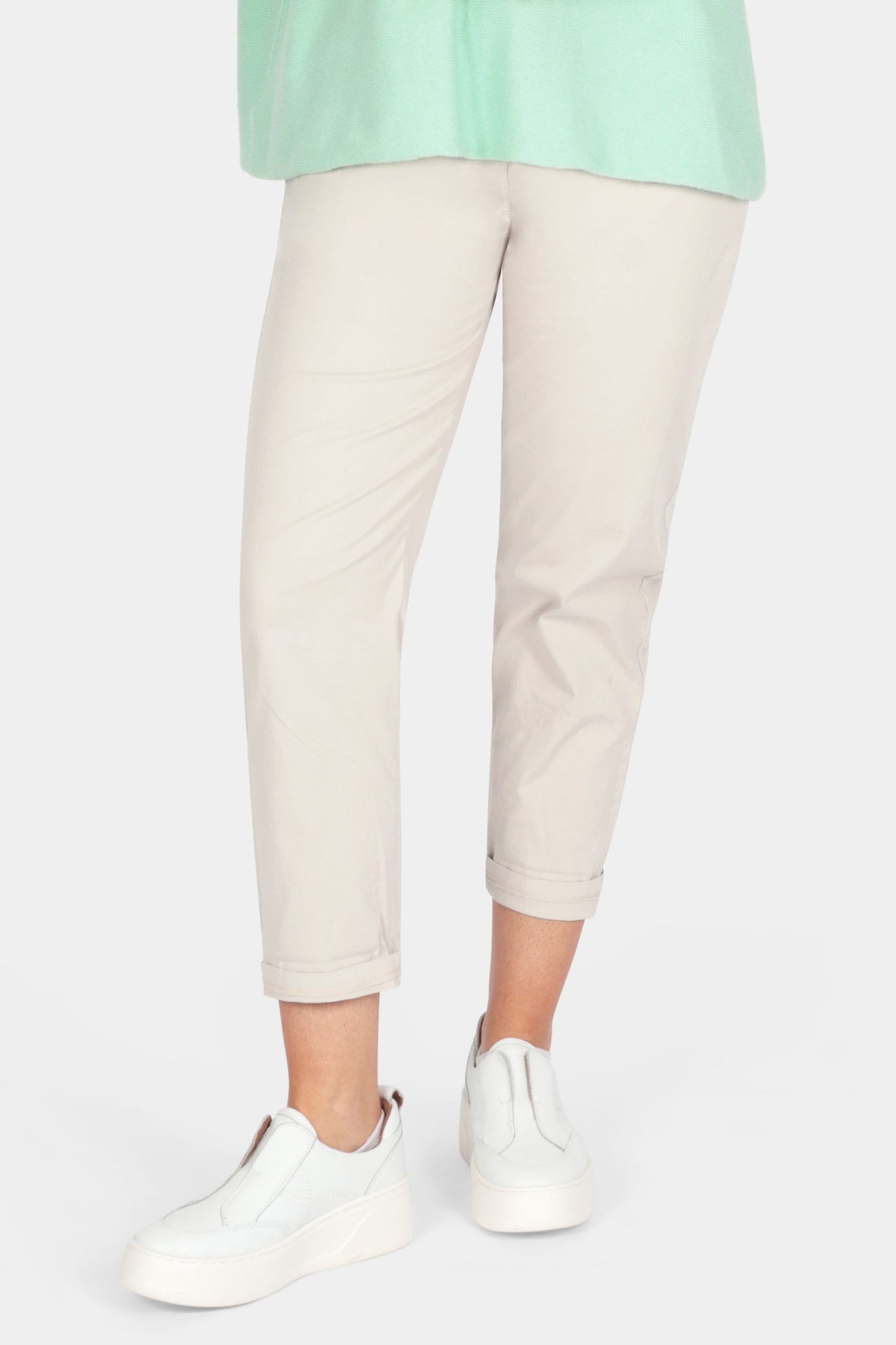 Cotton Straight Tie Waist Trousers