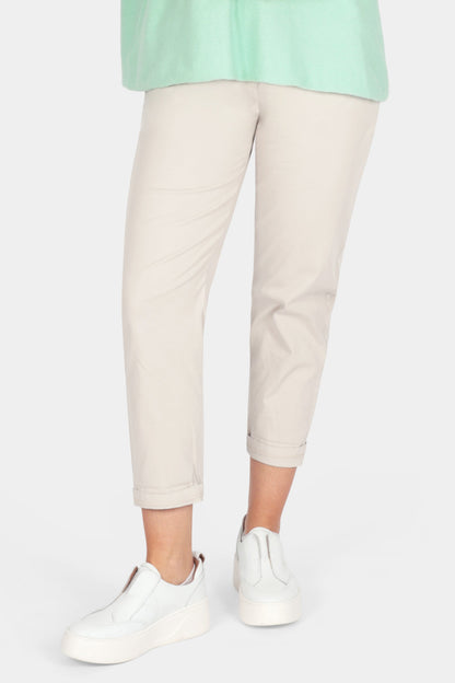 Cotton Straight Tie Waist Trousers