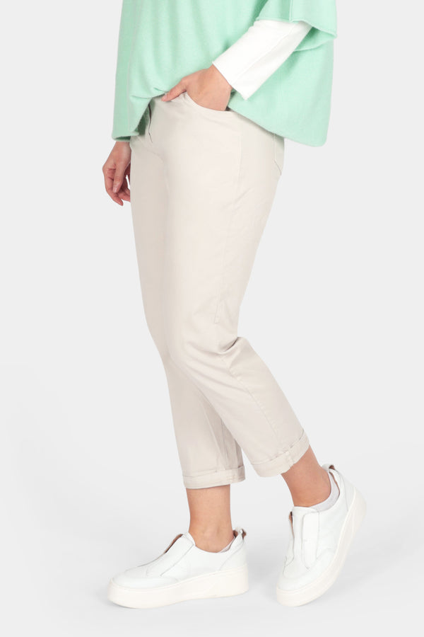 Cotton Straight Tie Waist Trousers