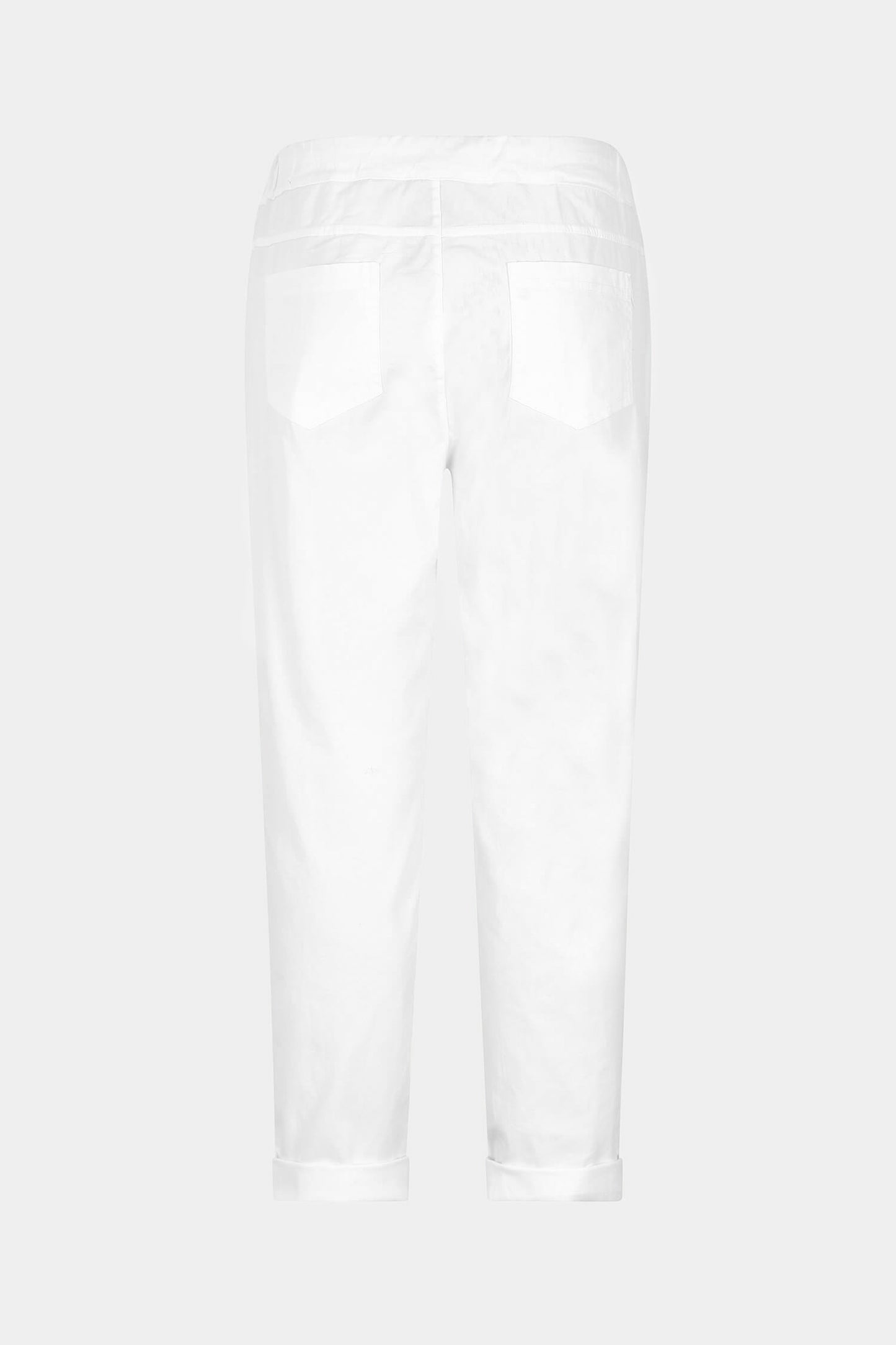Cotton Straight Tie Waist Trousers