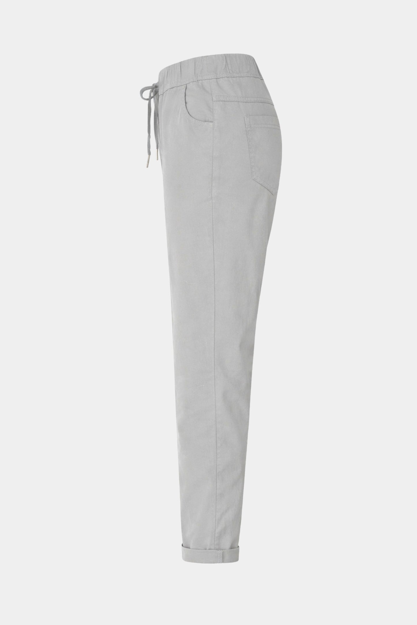 Cotton Straight Tie Waist Trousers