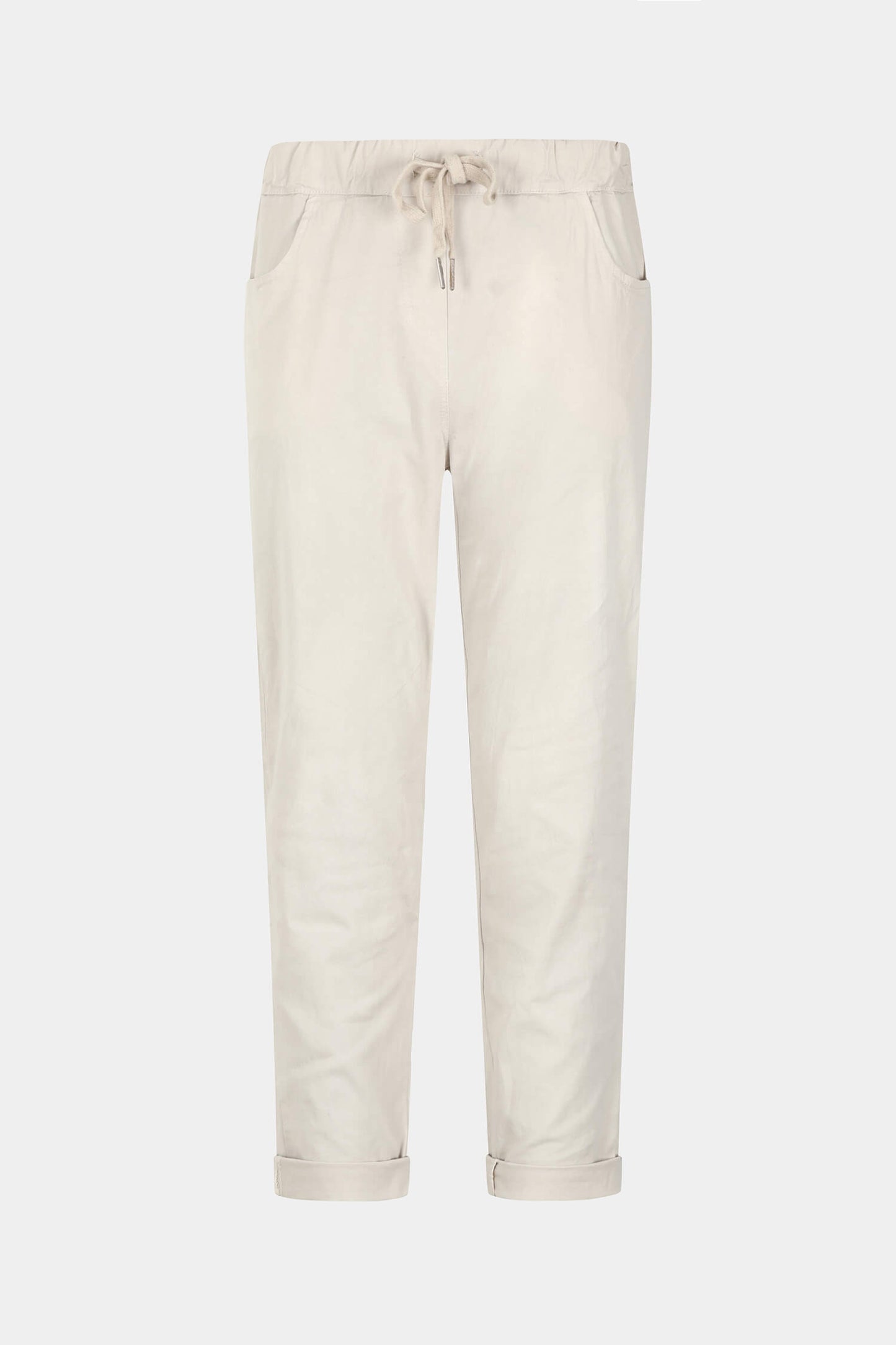 Cotton Straight Tie Waist Trousers