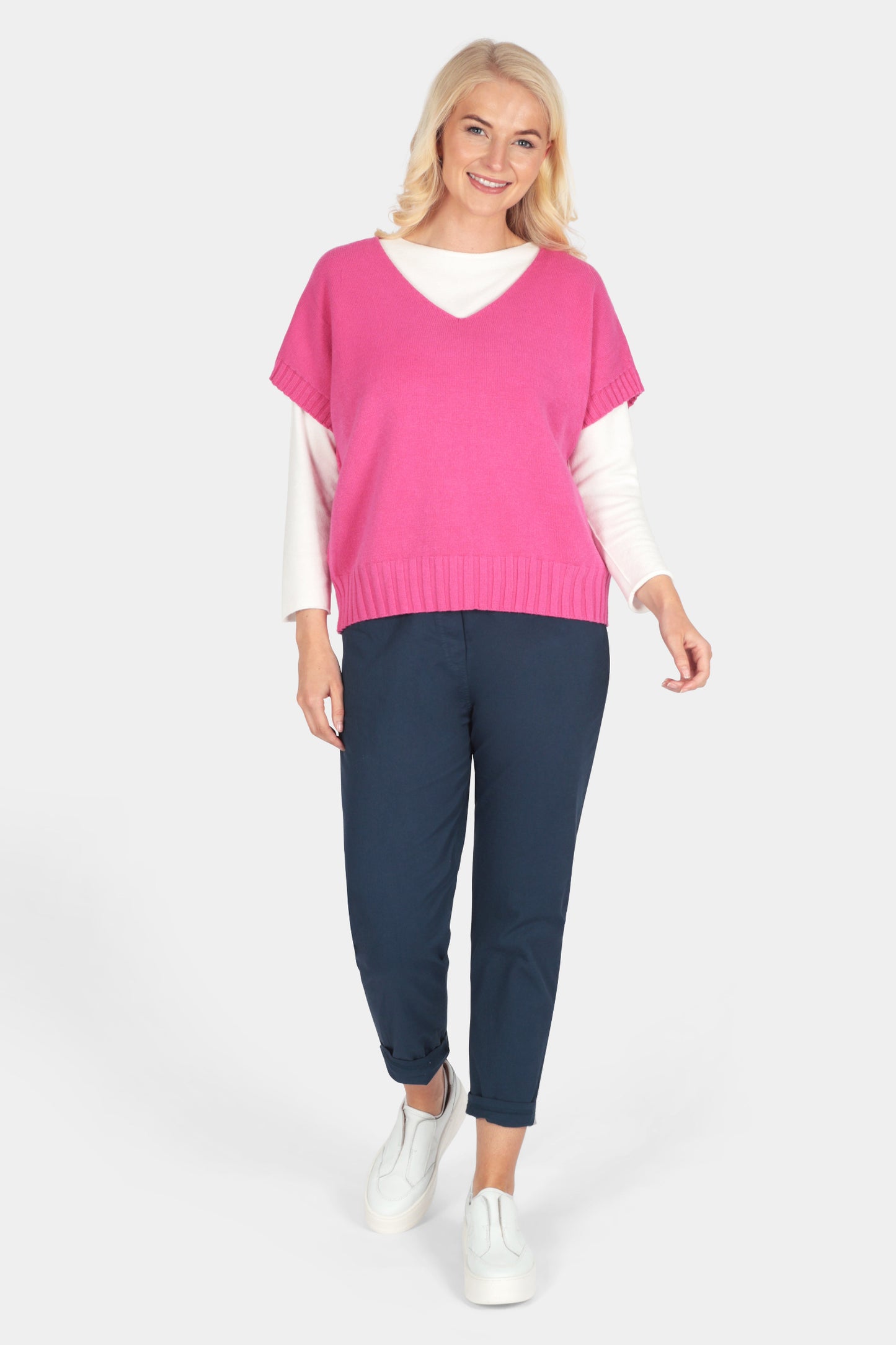 Cotton Straight Tie Waist Trousers