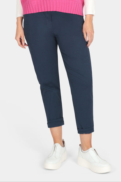 Cotton Straight Tie Waist Trousers