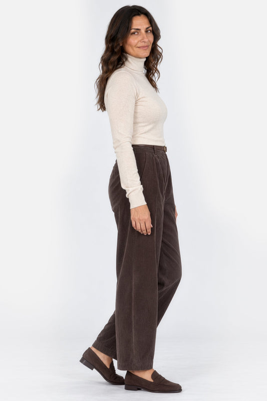 Half Barrel Cotton Cord Trousers