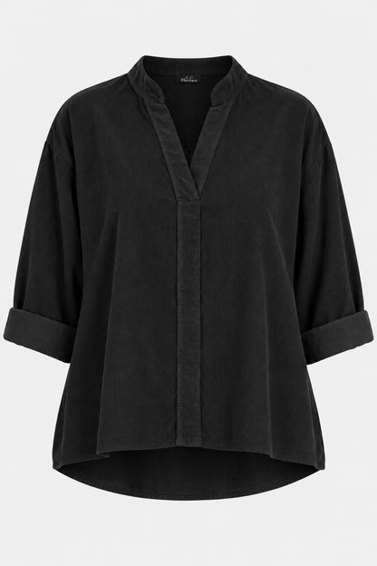 V-Neck Cotton Cord Blouse