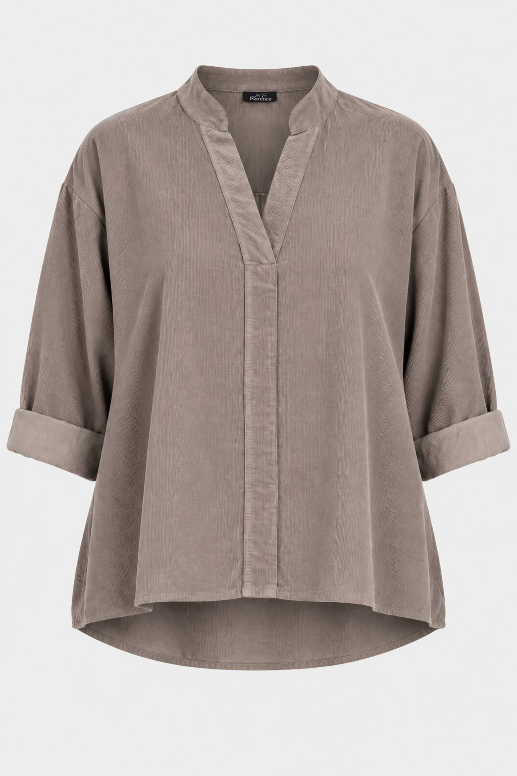 V-Neck Cotton Cord Blouse