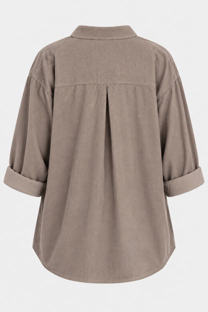 V-Neck Cotton Cord Blouse