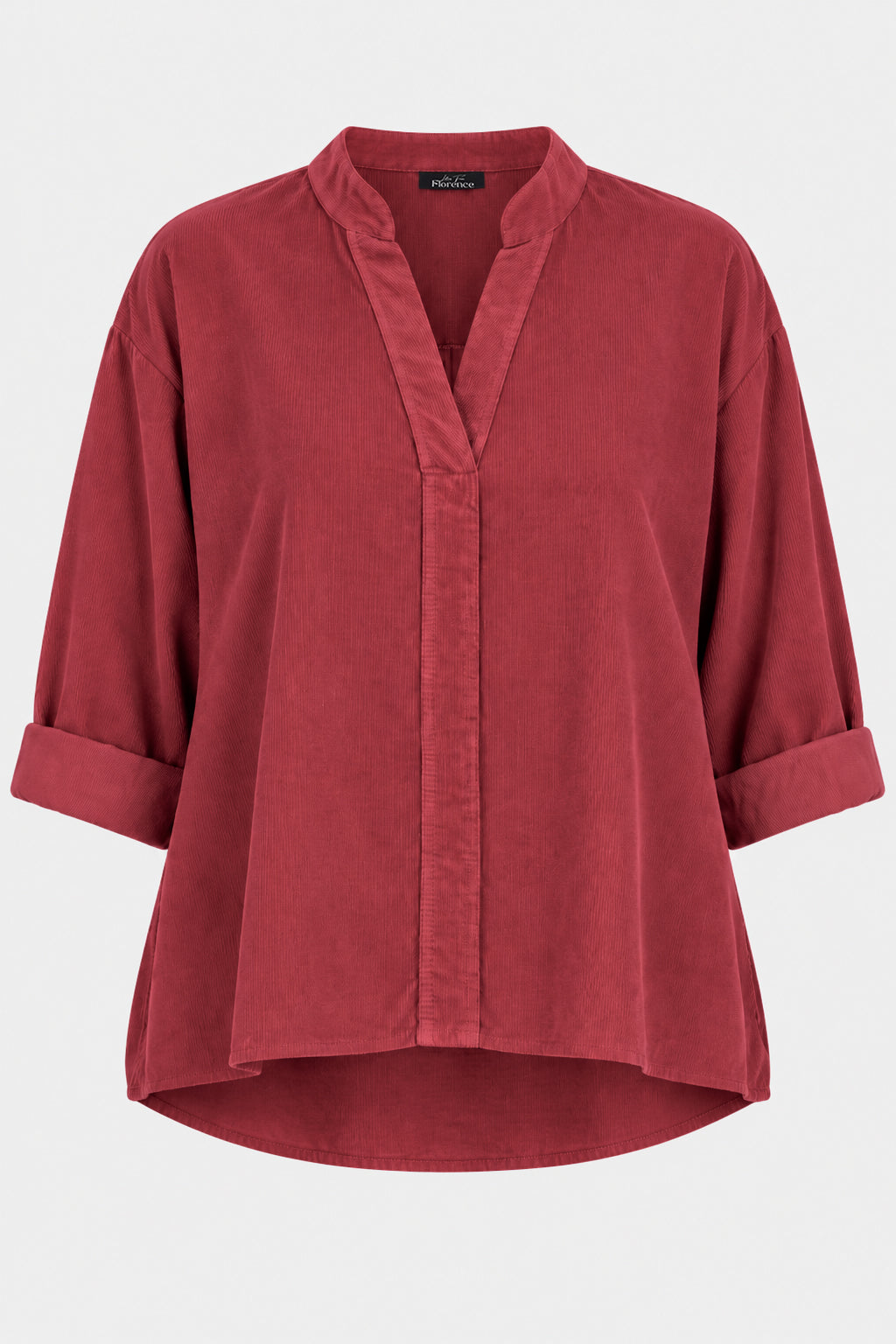 V-Neck Cotton Cord Blouse
