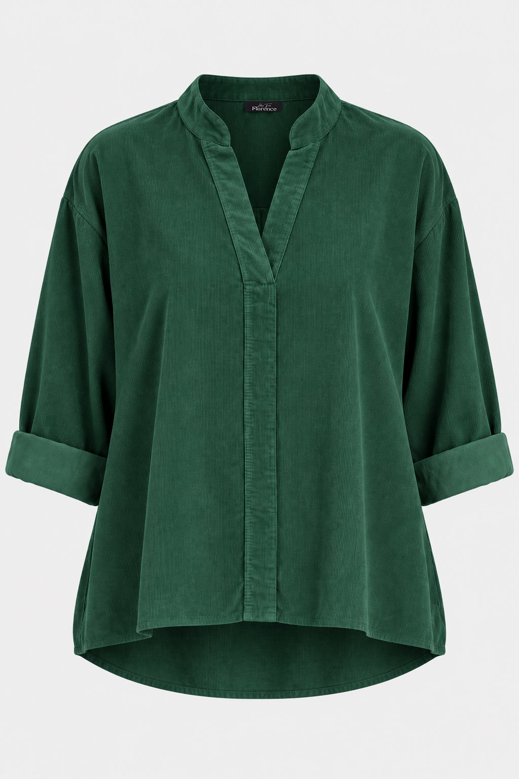 V-Neck Cotton Cord Blouse