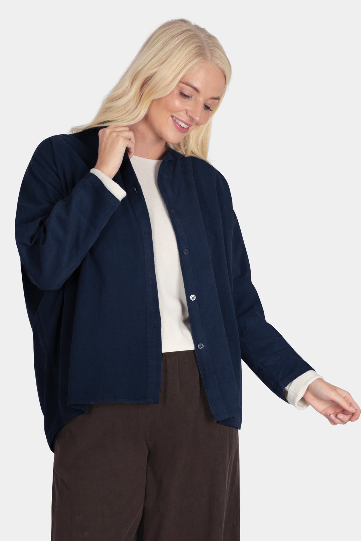 Button Up Cotton Cord Shirt