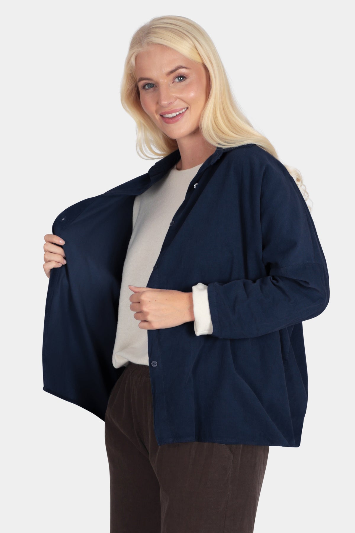 Button Up Cotton Cord Shirt