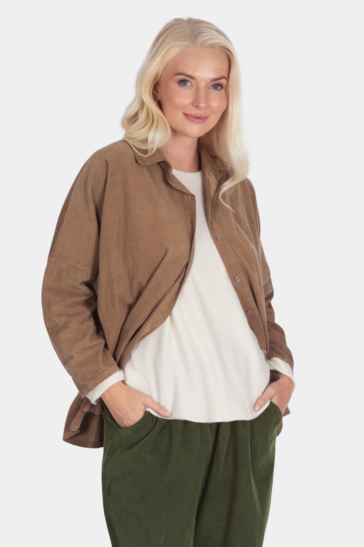 Button Up Cotton Cord Shirt