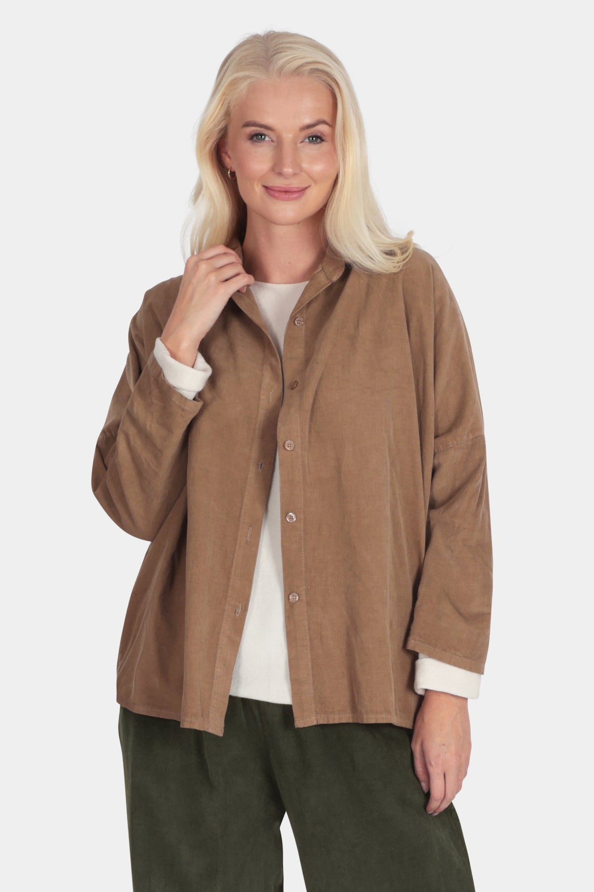 Button Up Cotton Cord Shirt