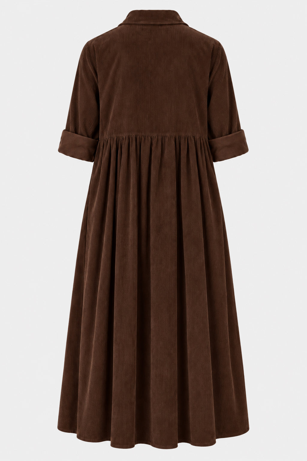 Empire Cotton Cord Shirt Dress