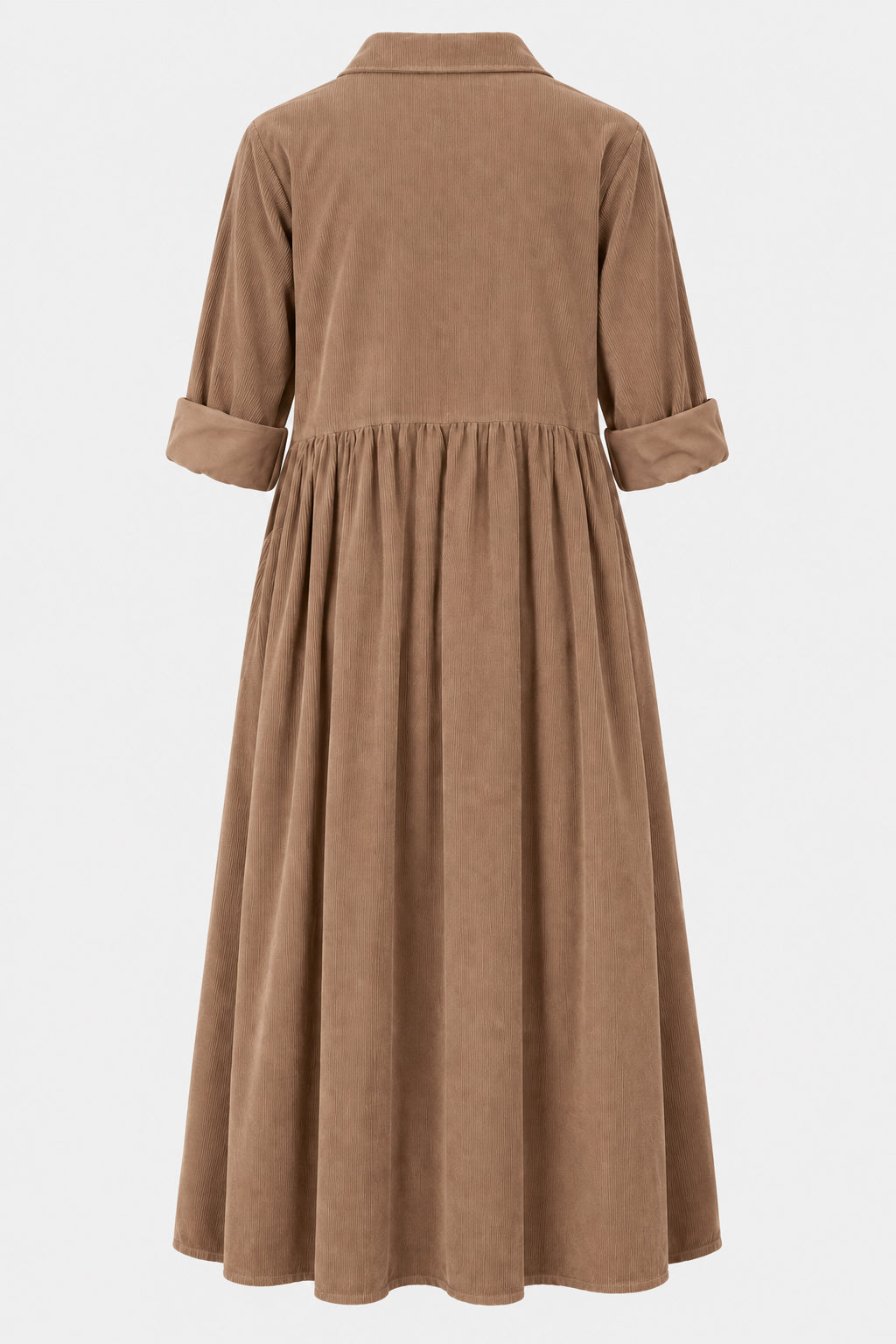Empire Cotton Cord Shirt Dress