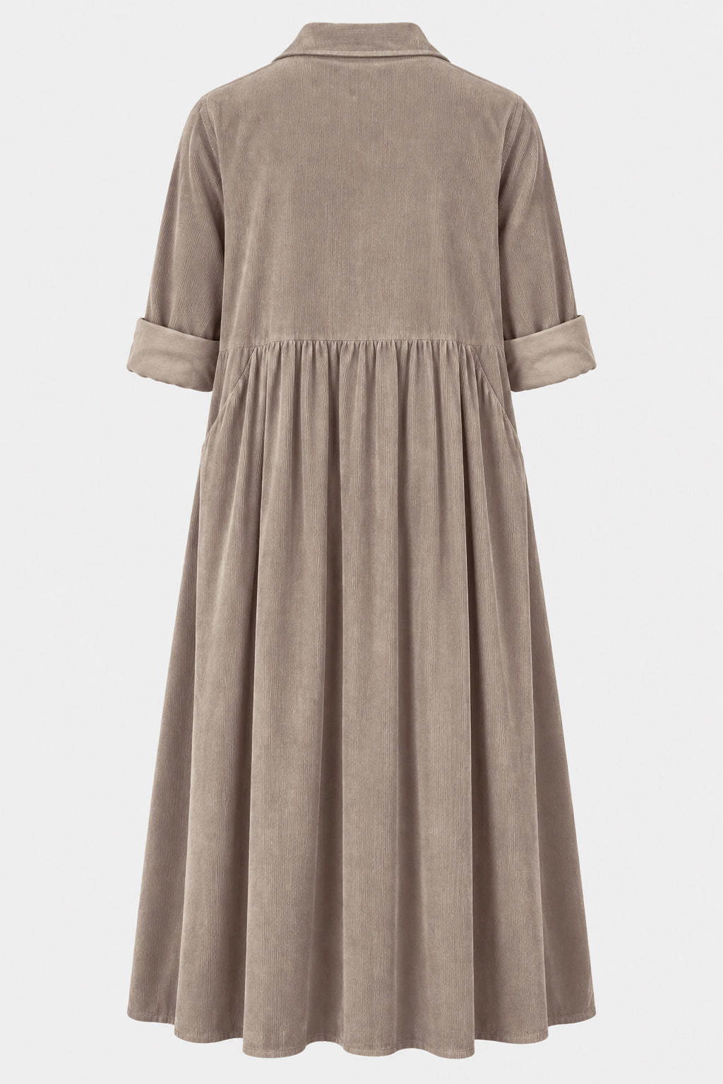 Empire Cotton Cord Shirt Dress