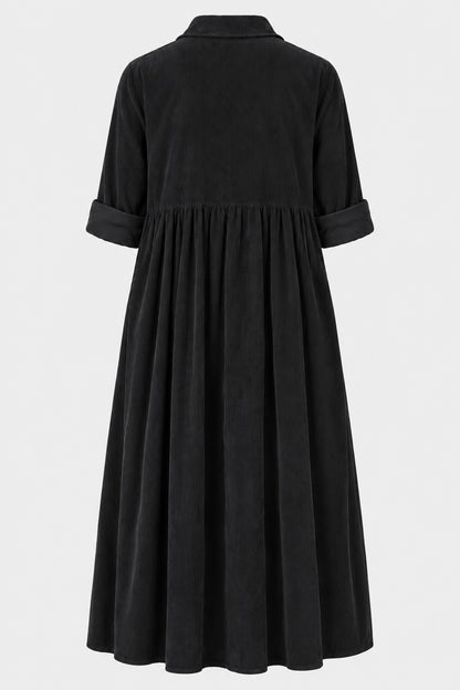 Empire Cotton Cord Shirt Dress