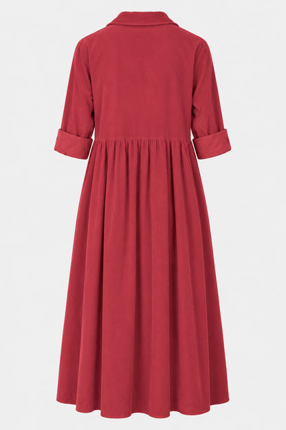 Empire Cotton Cord Shirt Dress