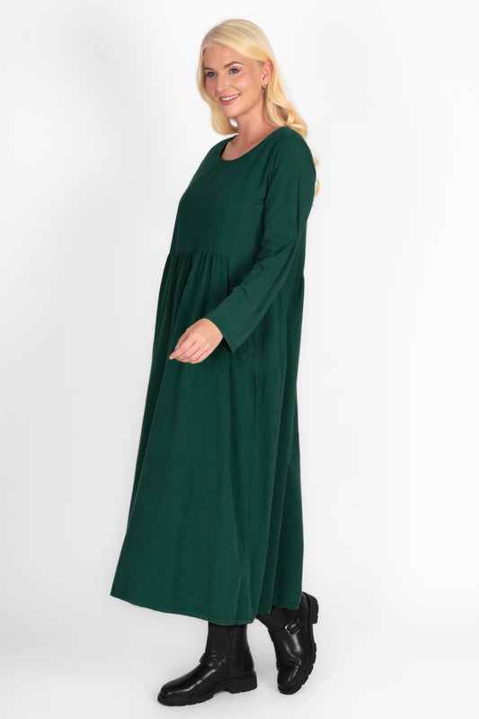 Round Neck Cotton Cord Dress